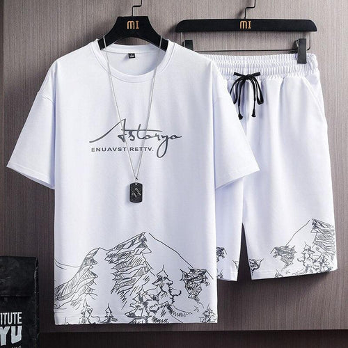 Men's Breathable Casual Summer T-shirt Sports Shorts Set Say It On Tees Now