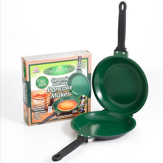 Ceramic Pancake Non-stick Flip Pan Maker Double Side Frying Pan Green Ceramic Coating - Say It On Tees Now