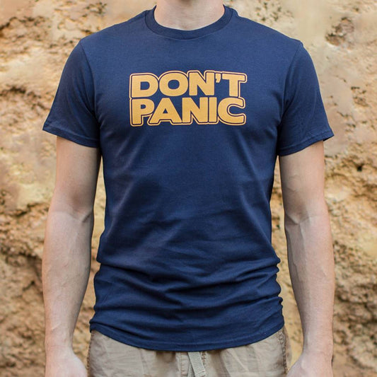 Don't Panic T-Shirt (Mens) US Drop Ship