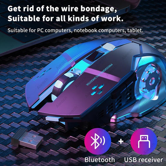 Mechanical E-Sports Wireless Bluetooth Mouse For Computer Mouse Gamer Say It On Tees Now