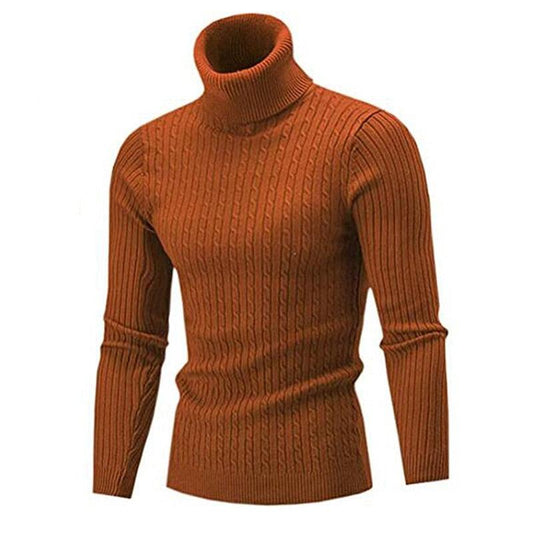 Men's Warm Retro Knitted Turtleneck Long Sleeve Sweater - Say It On Tees Now