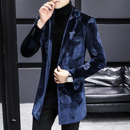 Men's Winter Velvet Wool Blends Fashion Jackets - Say It On Tees Now